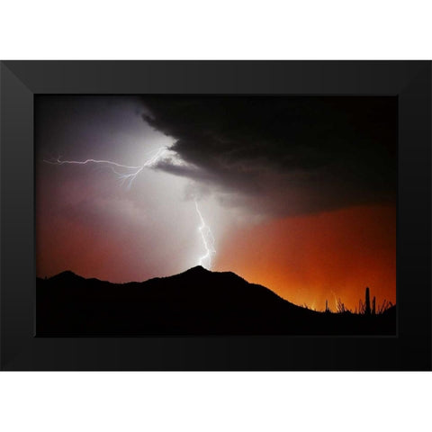 Summit Strike Black Modern Wood Framed Art Print by Taylor, Douglas