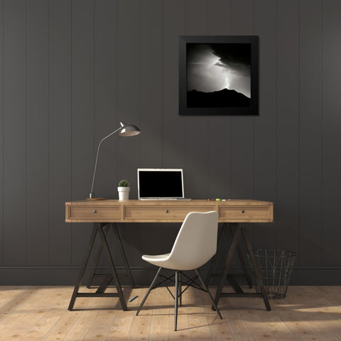 Summit Strike Sq. BW Black Modern Wood Framed Art Print by Taylor, Douglas