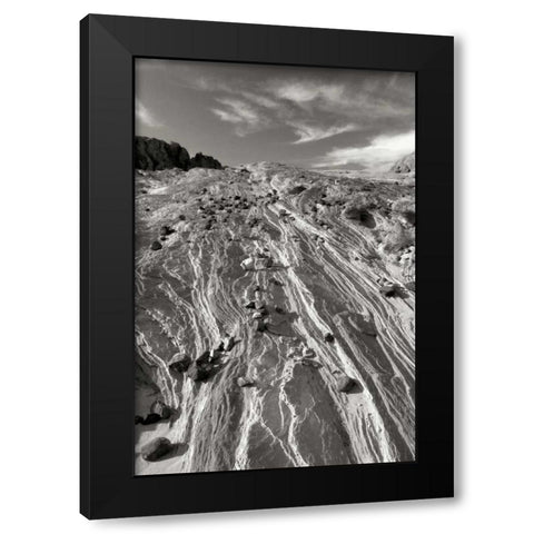 Apache Sandstone BW Black Modern Wood Framed Art Print by Taylor, Douglas