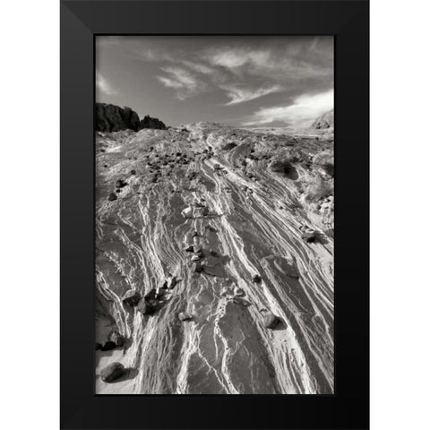 Apache Sandstone BW Black Modern Wood Framed Art Print by Taylor, Douglas