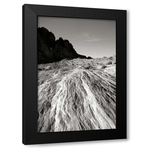 Fiery Sandstone BW Black Modern Wood Framed Art Print with Double Matting by Taylor, Douglas