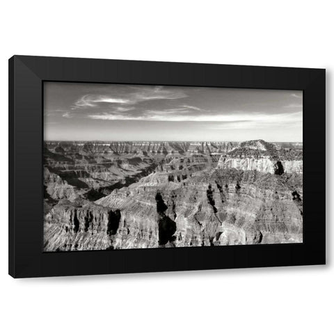 Grand Canyon Dawn II BW Black Modern Wood Framed Art Print with Double Matting by Taylor, Douglas