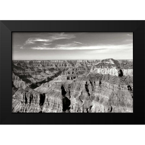 Grand Canyon Dawn II BW Black Modern Wood Framed Art Print by Taylor, Douglas