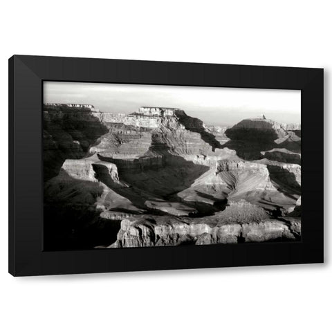 Grand Canyon Dawn IV BW Black Modern Wood Framed Art Print by Taylor, Douglas
