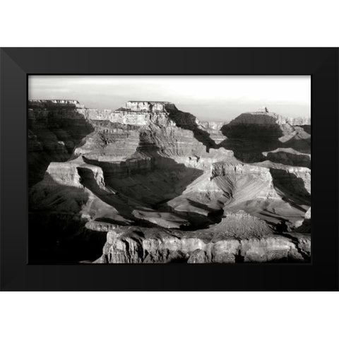 Grand Canyon Dawn IV BW Black Modern Wood Framed Art Print by Taylor, Douglas
