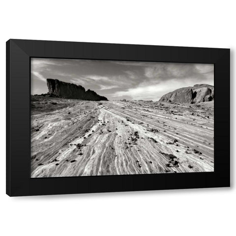 Sands of Time I BW Black Modern Wood Framed Art Print with Double Matting by Taylor, Douglas