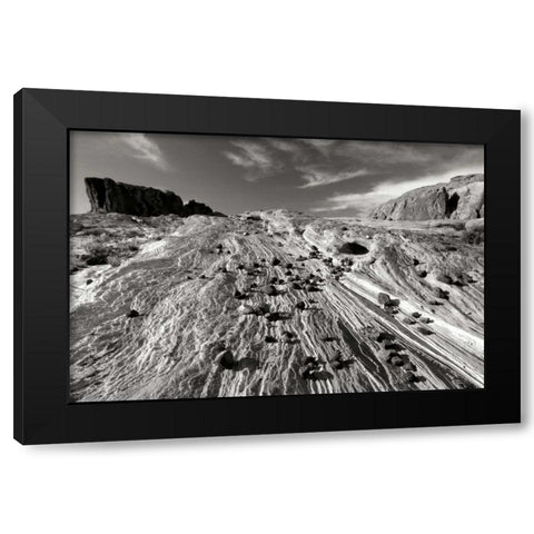 Sands of Time II BW Black Modern Wood Framed Art Print with Double Matting by Taylor, Douglas