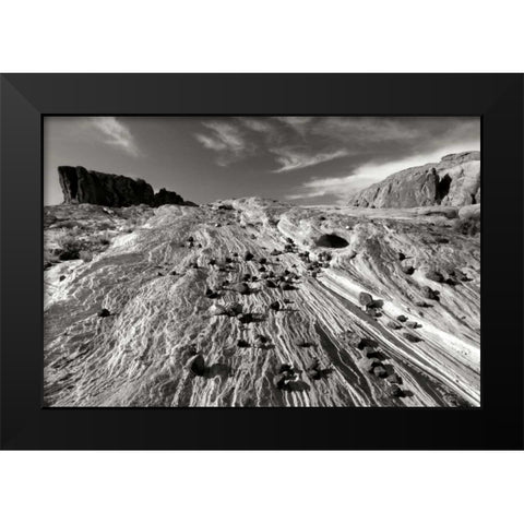Sands of Time II BW Black Modern Wood Framed Art Print by Taylor, Douglas