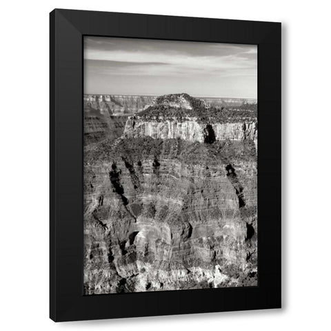 Oza Butte Portrait BW Black Modern Wood Framed Art Print by Taylor, Douglas