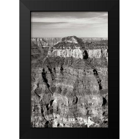 Oza Butte Portrait BW Black Modern Wood Framed Art Print by Taylor, Douglas