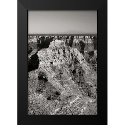 Vishnu Temple BW Black Modern Wood Framed Art Print by Taylor, Douglas
