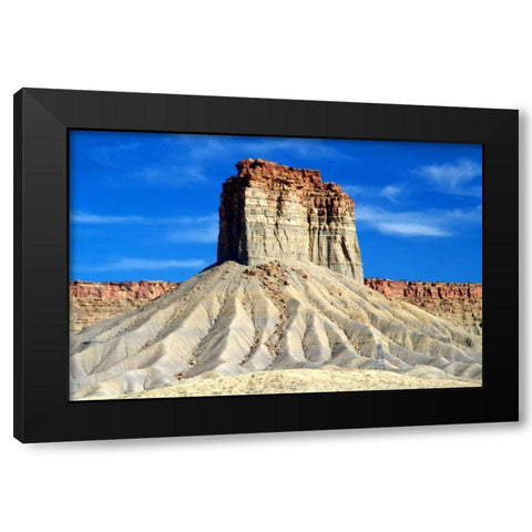 Chimney Rock Black Modern Wood Framed Art Print with Double Matting by Taylor, Douglas