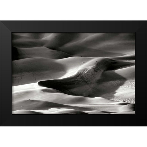 Great Sand Dunes I BW Black Modern Wood Framed Art Print by Taylor, Douglas