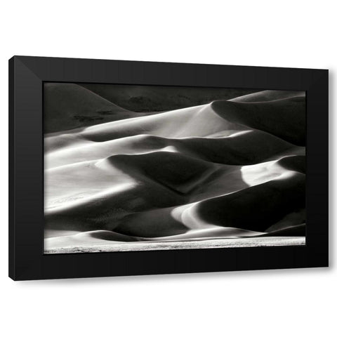 Great Sand Dunes II BW Black Modern Wood Framed Art Print by Taylor, Douglas