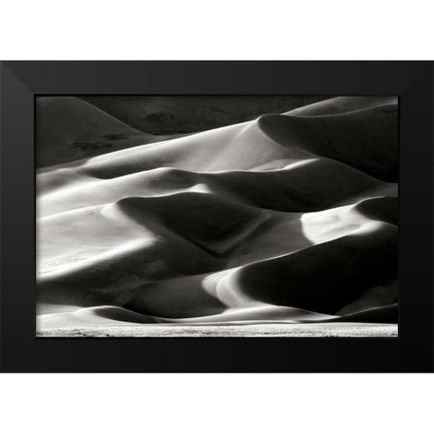 Great Sand Dunes II BW Black Modern Wood Framed Art Print by Taylor, Douglas