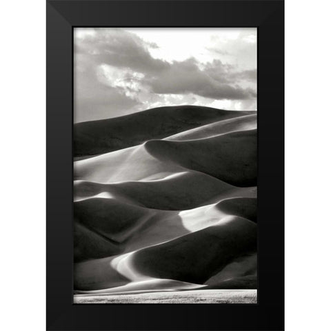 Great Sand Dunes III BW Black Modern Wood Framed Art Print by Taylor, Douglas