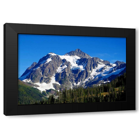 Mt. Shuksan Black Modern Wood Framed Art Print by Taylor, Douglas