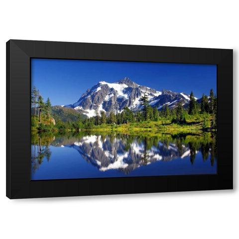Shuksan Reflections I Black Modern Wood Framed Art Print by Taylor, Douglas