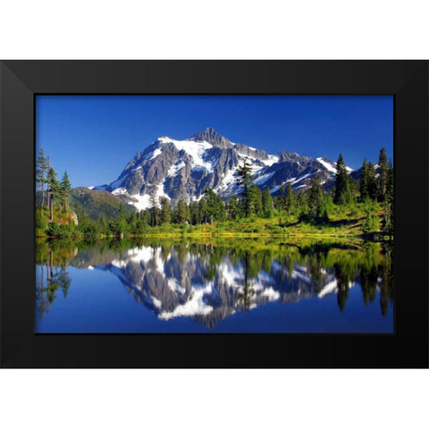 Shuksan Reflections I Black Modern Wood Framed Art Print by Taylor, Douglas