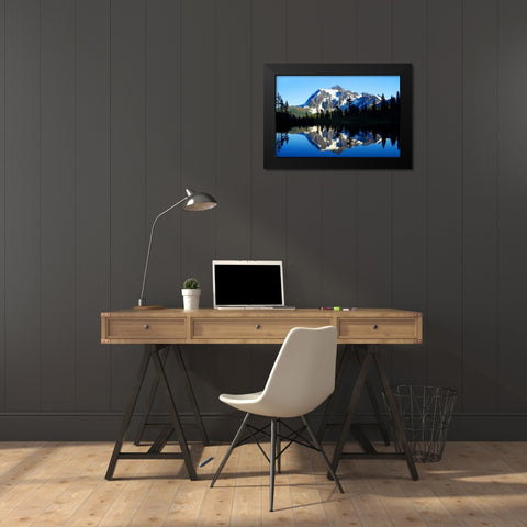 Shuksan Reflections II Black Modern Wood Framed Art Print by Taylor, Douglas