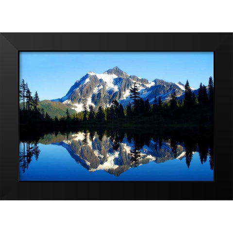 Shuksan Reflections II Black Modern Wood Framed Art Print by Taylor, Douglas