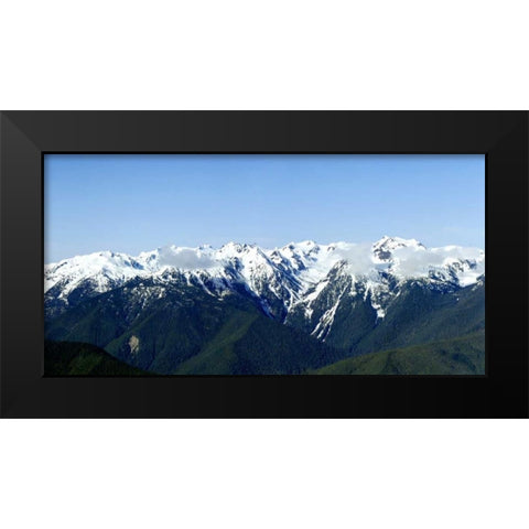 Hurricane Ridge Vista Black Modern Wood Framed Art Print by Taylor, Douglas