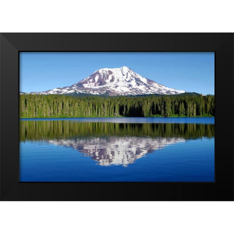 Mt. Adams Black Modern Wood Framed Art Print by Taylor, Douglas