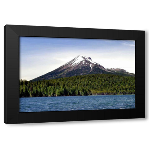 Mt. McLoughlin Black Modern Wood Framed Art Print by Taylor, Douglas