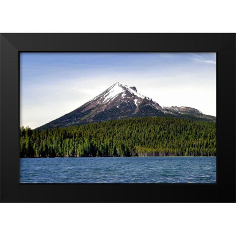 Mt. McLoughlin Black Modern Wood Framed Art Print by Taylor, Douglas