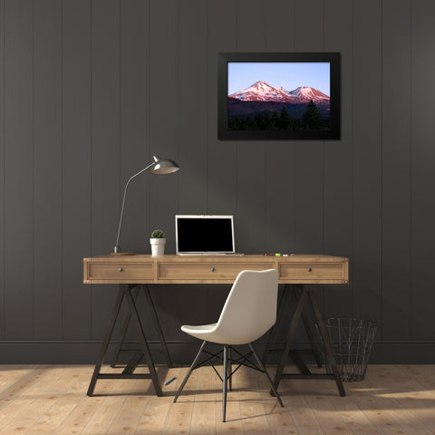 Shasta Sunset II Black Modern Wood Framed Art Print by Taylor, Douglas