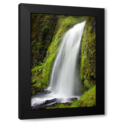 Wahkeena Falls Black Modern Wood Framed Art Print by Taylor, Douglas