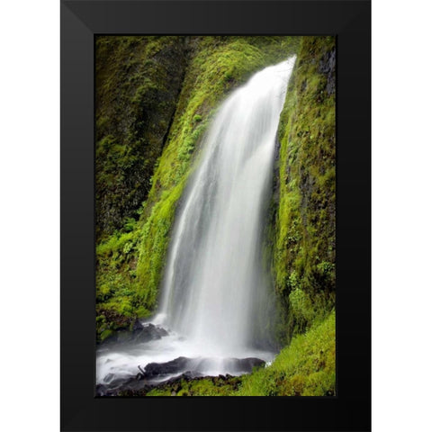Wahkeena Falls Black Modern Wood Framed Art Print by Taylor, Douglas