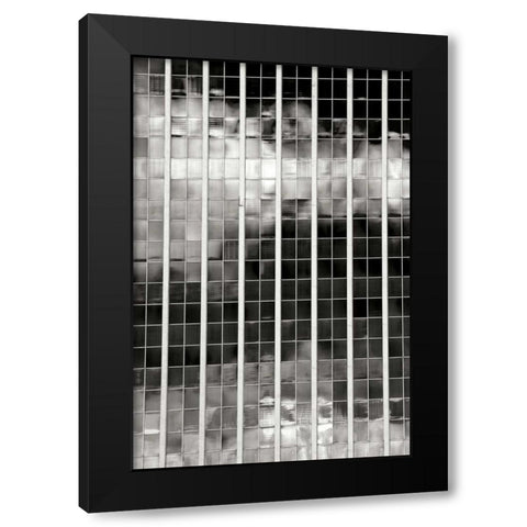 Sky Reflections BW Black Modern Wood Framed Art Print with Double Matting by Taylor, Douglas