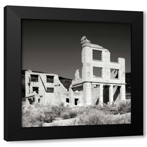 Rhyolite Ruin I BW Black Modern Wood Framed Art Print with Double Matting by Taylor, Douglas