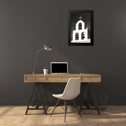 Mission Bells II BW Black Modern Wood Framed Art Print by Taylor, Douglas