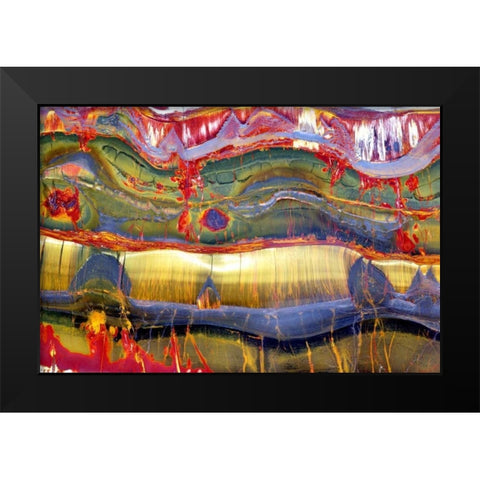 Austral Abstract Black Modern Wood Framed Art Print by Taylor, Douglas