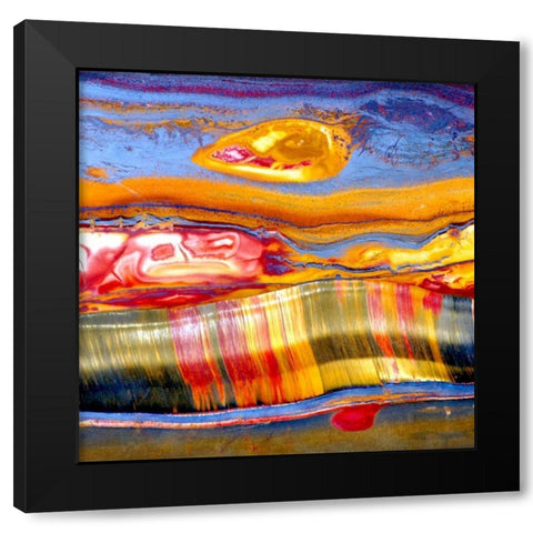 Pilbaran Sq Black Modern Wood Framed Art Print by Taylor, Douglas