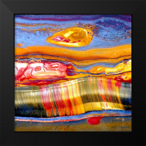 Pilbaran Sq Black Modern Wood Framed Art Print by Taylor, Douglas