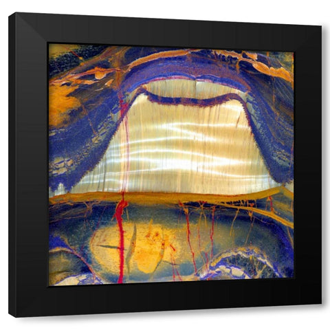 Tiger Eye Sq Black Modern Wood Framed Art Print by Taylor, Douglas
