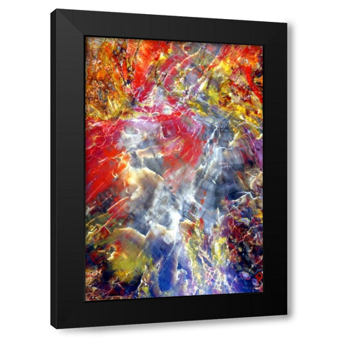 Silica Stream Black Modern Wood Framed Art Print by Taylor, Douglas
