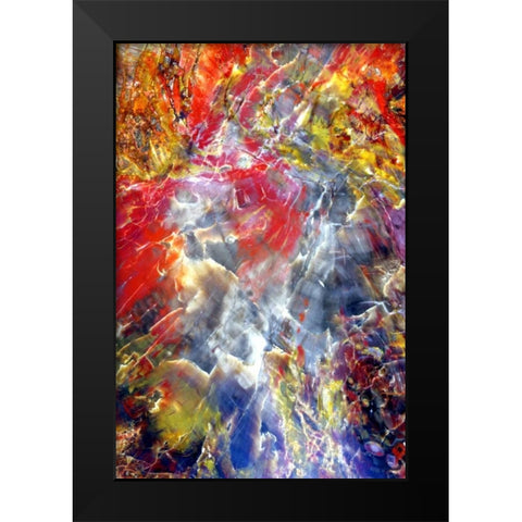 Silica Stream Black Modern Wood Framed Art Print by Taylor, Douglas