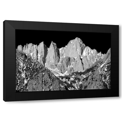 Mt. Whitney BW Black Modern Wood Framed Art Print by Taylor, Douglas