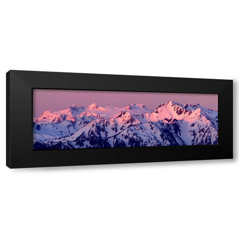 Alpenglow on Mt. Olympus Black Modern Wood Framed Art Print with Double Matting by Taylor, Douglas