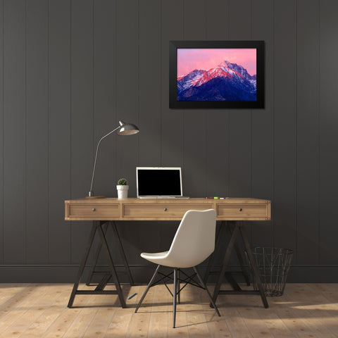 Mt. Williamson Sunrise Black Modern Wood Framed Art Print by Taylor, Douglas