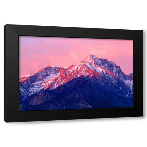 Mt. Williamson Sunrise Black Modern Wood Framed Art Print with Double Matting by Taylor, Douglas