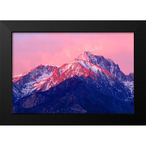 Mt. Williamson Sunrise Black Modern Wood Framed Art Print by Taylor, Douglas