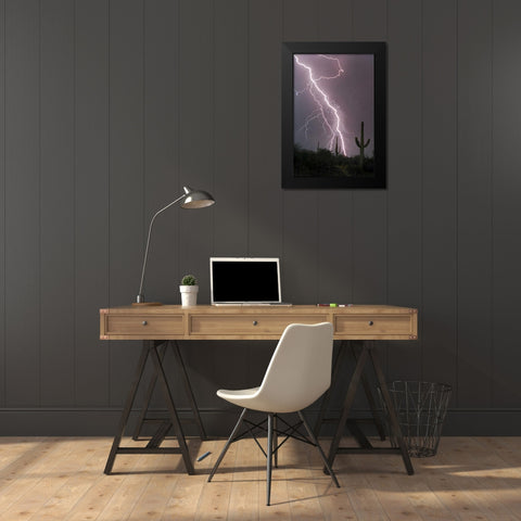 Fire and Rain Black Modern Wood Framed Art Print by Taylor, Douglas