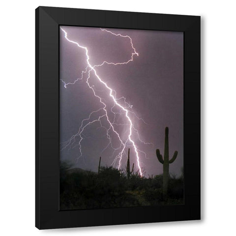 Fire and Rain Black Modern Wood Framed Art Print with Double Matting by Taylor, Douglas