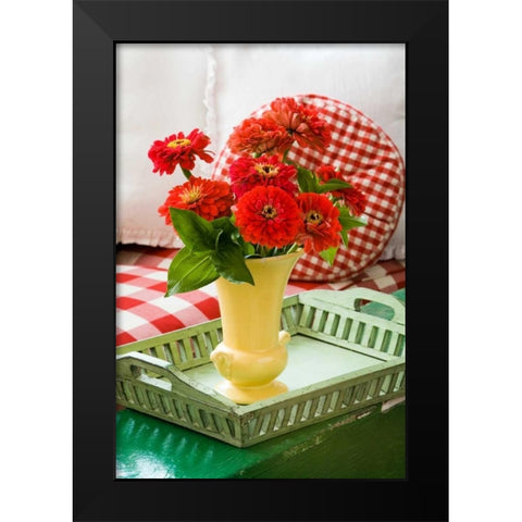 Spring Bouquet II Black Modern Wood Framed Art Print by Clayton-Thompson, Philip