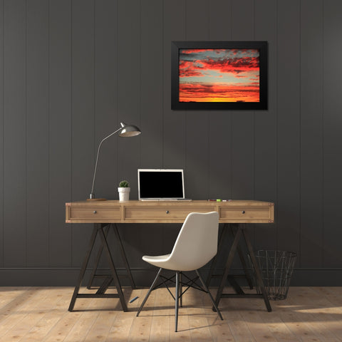 Colorful Sunset I Black Modern Wood Framed Art Print by Clayton-Thompson, Philip